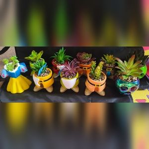 Disney Snow White and the Seven Dwarfs faux succulent plants